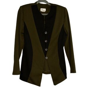 Vintage Dark Green & Black Blazer